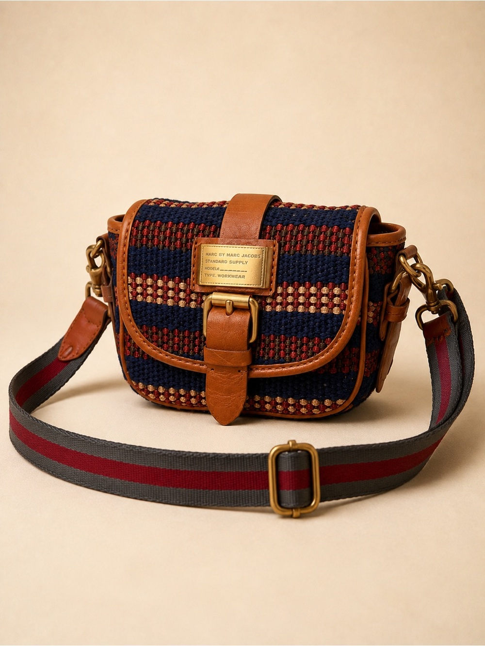 Marc by Marc Jacobs Workwear Woven Flap Crossbody Bag